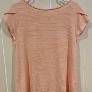 Salmon/White Striped Shirt